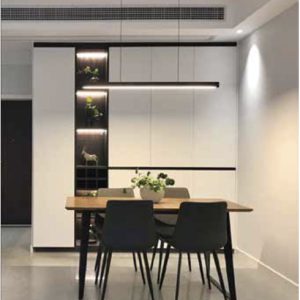Lineal 36w 1,18mts 4000k, 3.600lm, IP20, 118x6,8x7,5cm, color Negro